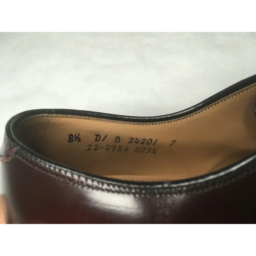 JOHNSTON & MURPHY Optima Mens Dress Shoes Size‎ 8.5 Oxford, Burgundy, Q